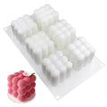 Top Seller 2023 6 Cube Silicone Cake Mold and 3D Cube Mousse Mold for Party and Wedding Cake Decorating Essential Cake Tools