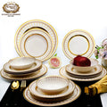 Hot Selling 24pcs Ceramic Plates Decorative Table Germany Gold Fine Porcelain Dinner Set Dinnerware Luxury Sets