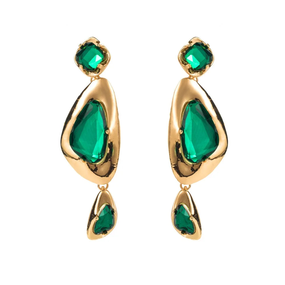 Newest Hyperbole Irregular Woman's Earrings Daily Wear Retro Shinny Fashion Party Ears Decoration Girl's Jewelry