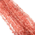 Natural Glass Crystal Cherry Quartz Stone Rock Freeform Chips Gravel Beads Natural Stone Jewelry Making