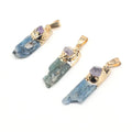 Wholesale Irregular Natural Healing Stone Semi-Precious Pendant Handmade Copper Jewelry Accessories DIY Necklace Charm