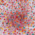Colorful Net Polka Dot Breathable Mesh Fabric 100% Polyester Soft Polka Dots Printed Tulle Fabric for Girl Tutu Skirt Dress