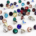 Deepeel CN033 9mm Clothing Collar Sewing Accessory Rhinestone Glass Diamond Button