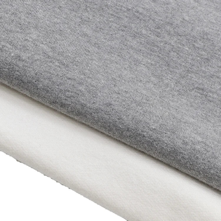 Eco Friendly Organic Combed 95% Cotton 5% Spandex Weft Knitted Terry Fabric Yarn Dyed Grey Color Medium Weight for Girls Apparel
