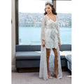 Fashion Wedding Dresses Morning Party Plus Size Women's Lace Thermal Bathrobe for Spring Summer
