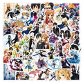 50Pcs Sword Art Online Cool Graffiti Sticker for Girl Boy Bottle Skateboard Luggage Laptop Notebook Anime Stickers