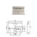 Silvery Aluminum Snap-on Installation Clamp Rail Fastening Guide DIN35mm Guide Rail Buckle Snap Hook Fastener Secure Attachment
