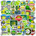 50Pcs Trend Cartoon Tennis Sports Logo Graffiti Stickers for Bottle Laptop Ball Decor Vinyl Tennis Racket Sticker