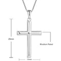 Wholesale Custom Fine Jewelry Christian Necklaces Box Chain for Men Women 925 Sterling Silver Retro Cross Pendant Necklace