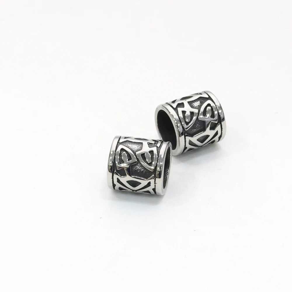 Stainless Steel DIY Tube Shape Beads Accessories Large Hole Decorative Homemade Necklace Bracelet