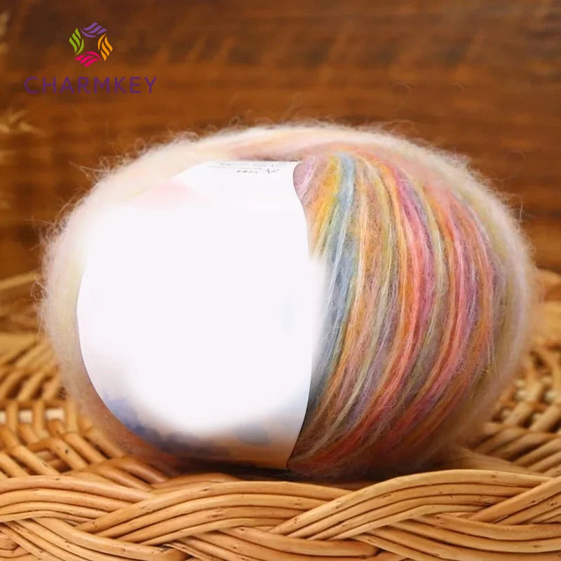 Charmkey New Arrival Product Acrylic Polyester Wool Blended Anti-pilling Mohair Blended Fancy Yarn