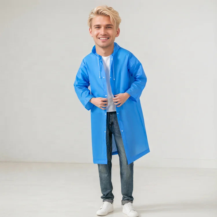 Summer Clear Rain Poncho for Sudden Showers Lightweight & Compact Hot Sale with Custom Logo