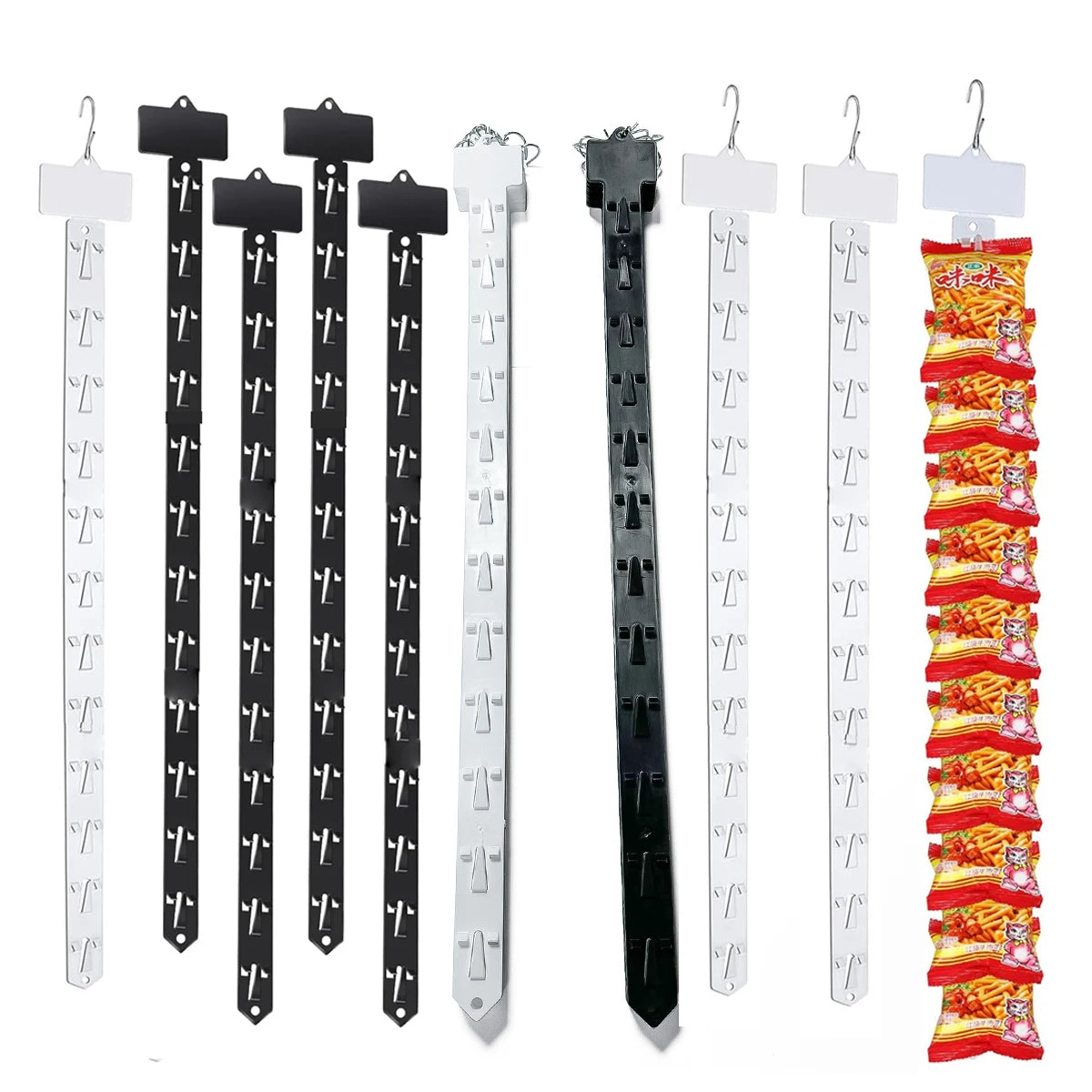Supermarkets Display Hanging Merchandise Clip Strips with Hooks