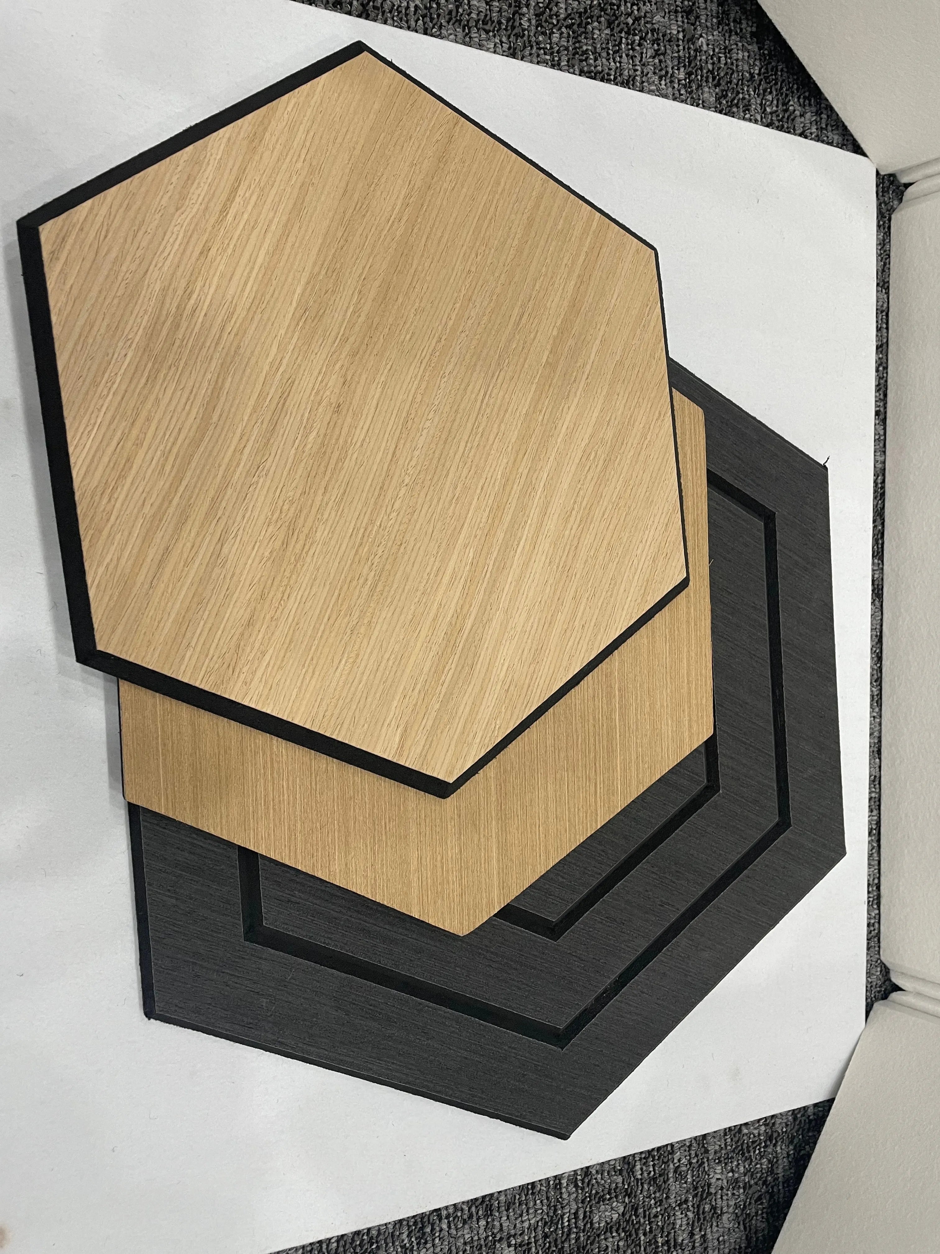 Modern Office Sound Insulation PVC Finished PET Polyester Fiber Acoustic Wall Panel