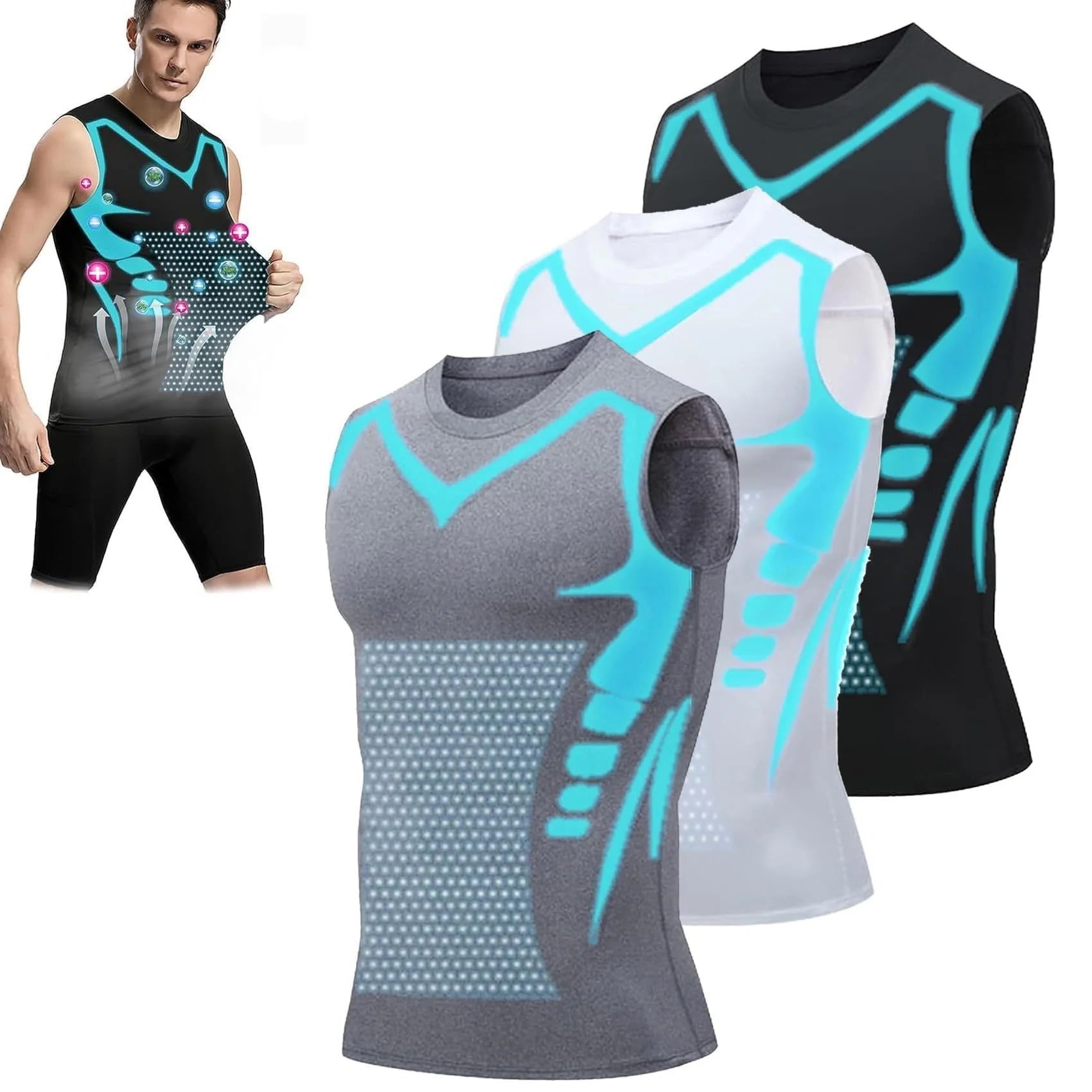 Men's Lightweight Breathable Sweat-Absorbent Yoga Top Quick-Drying Fitness Undershirt Slim Stretch Sleeveless Design for Sports