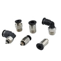Snway PU6mm Forged Nickel Plated Pneumatic Quick Connector Mini Adapter PC4-M5/PL4-M3 Push-In Pipe Fittings Air Pipes 0.5MPa 1
