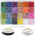 Small Craft Bugle Beads Kit Crystal Tube Beads and Seed Beads for DIY Jewelry Making Bracelets and Necklaces Crafting Supplies
