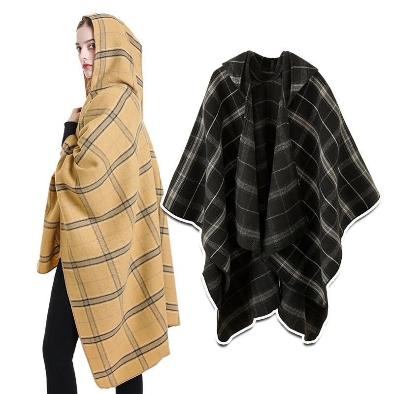 Factory LOGO Poncho Capes With Hood Pashmina Cardigans Blanket Shawls