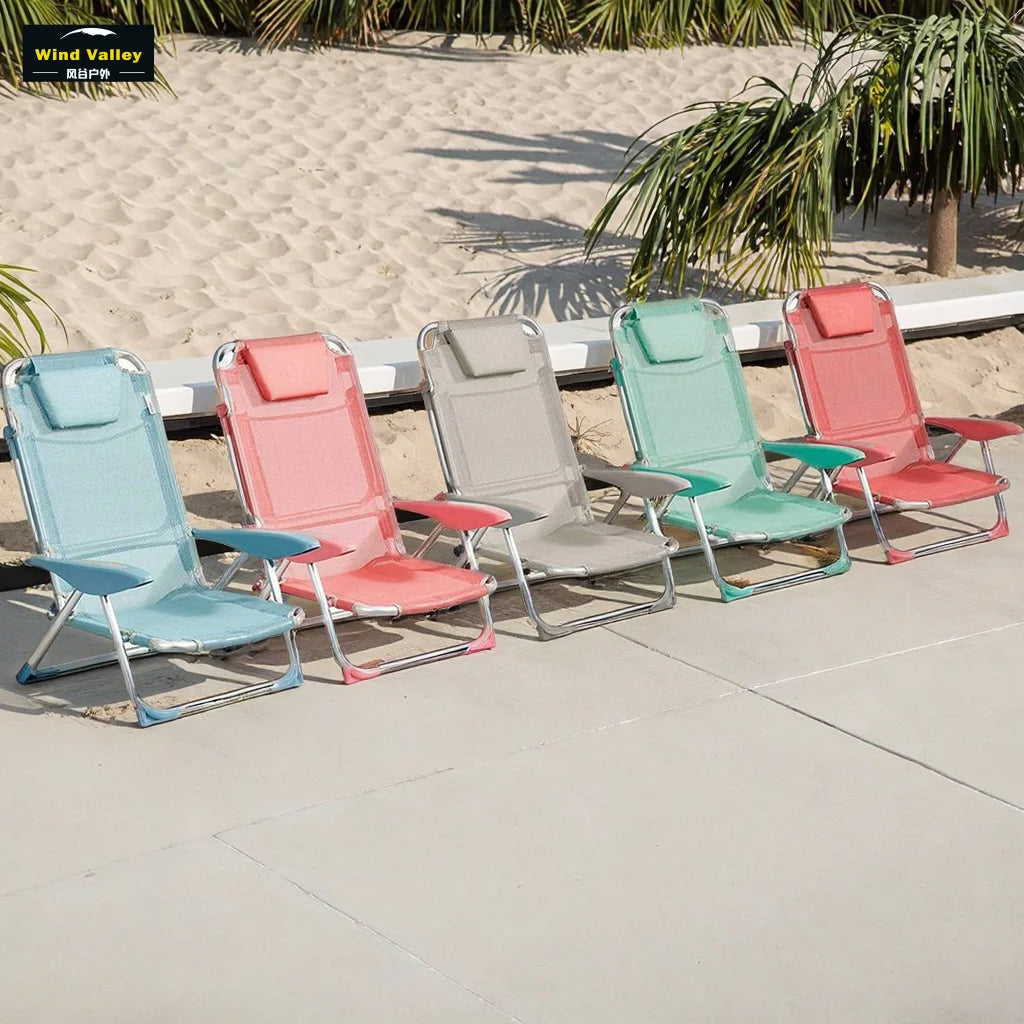 Wind Valley Modern Lightweight Aluminum Garden Chair Outdoor Furniture Fishing Adjustable-Reclining Portable Oxford Fabric Hot