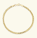 Inspire Jewelry 18K Gold Plated Stainless Steel Unisex Minimalist Italian Franco Chain  Bracelet Trendy for Men Women Parties