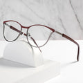 Innovative Women Lightweight Cat Eye Metal Glasses Frames Wholesale Eye Glasses Mew Design Eyewear for Ladies