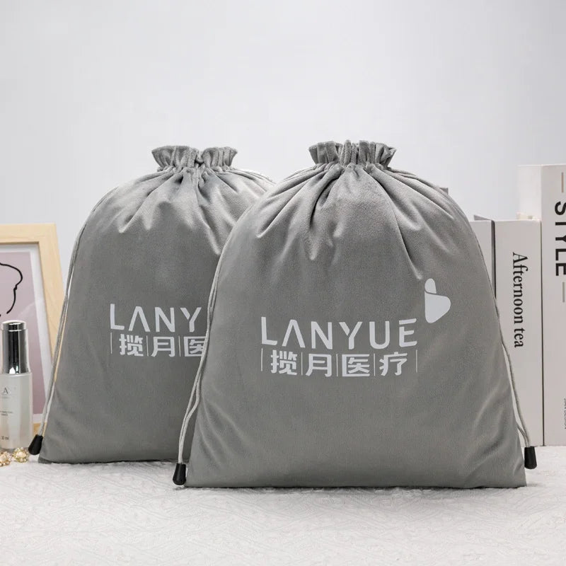 Manufacturer Wholesale Velvet Drawstring Bag High End Beautiful Velvet Storage Dust Bag With Customized Logo