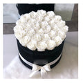 Luxury Round Flower Box Rose Everlasting Long Lasting Roses Immortal Preserved Flowers Custom Round Flower Box for Mother's Day