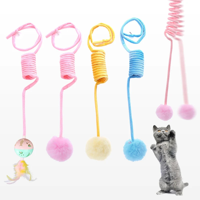 Hot Selling Interactive Cat Toys for Indoor Cats New Style Pet Toy With Ball Plush Cat Teaser Toy