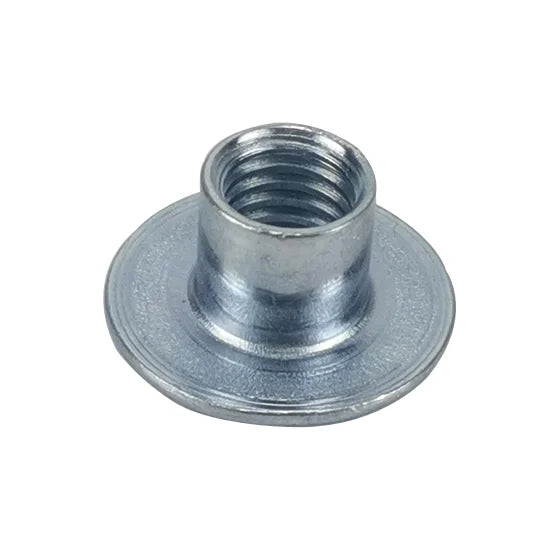 M6 M8 M10 Zinc Plated Steel Furniture Connector Flat Round Based T Weld Nut
