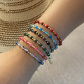 Fashion Boho Style Seed Bead Woven Bracelet Original Design Natural Stone Woven Bracelet for Women