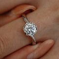 Wholesale 1 Carat S925 Sterling Silver Diamond Moissanite Ring Classic Wedding Engagement Jewelry for Women