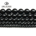 Wholesale 4/6/8/10/12/14mm Natural Black Agates Onyx Stone Beads Smooth Round Loose Beads for Jewelry Making DIY Bracelets