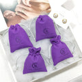 Chuanghua Support Customization 100/pcs Purple Suede Jewelry Drawstring Pouch With Deboss Logo 8*10cm