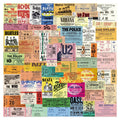 55PCS Vintage Nostalgic Rock Band Ticket Sticker Retro for Motorcycle Notebook Computer Guitar Bottle