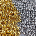 3mm 4mm 6mm 7mm C Shape Big Hole Stopper  304 Stainless Steel Open Covers Crimp End Beads for Jewelry Making