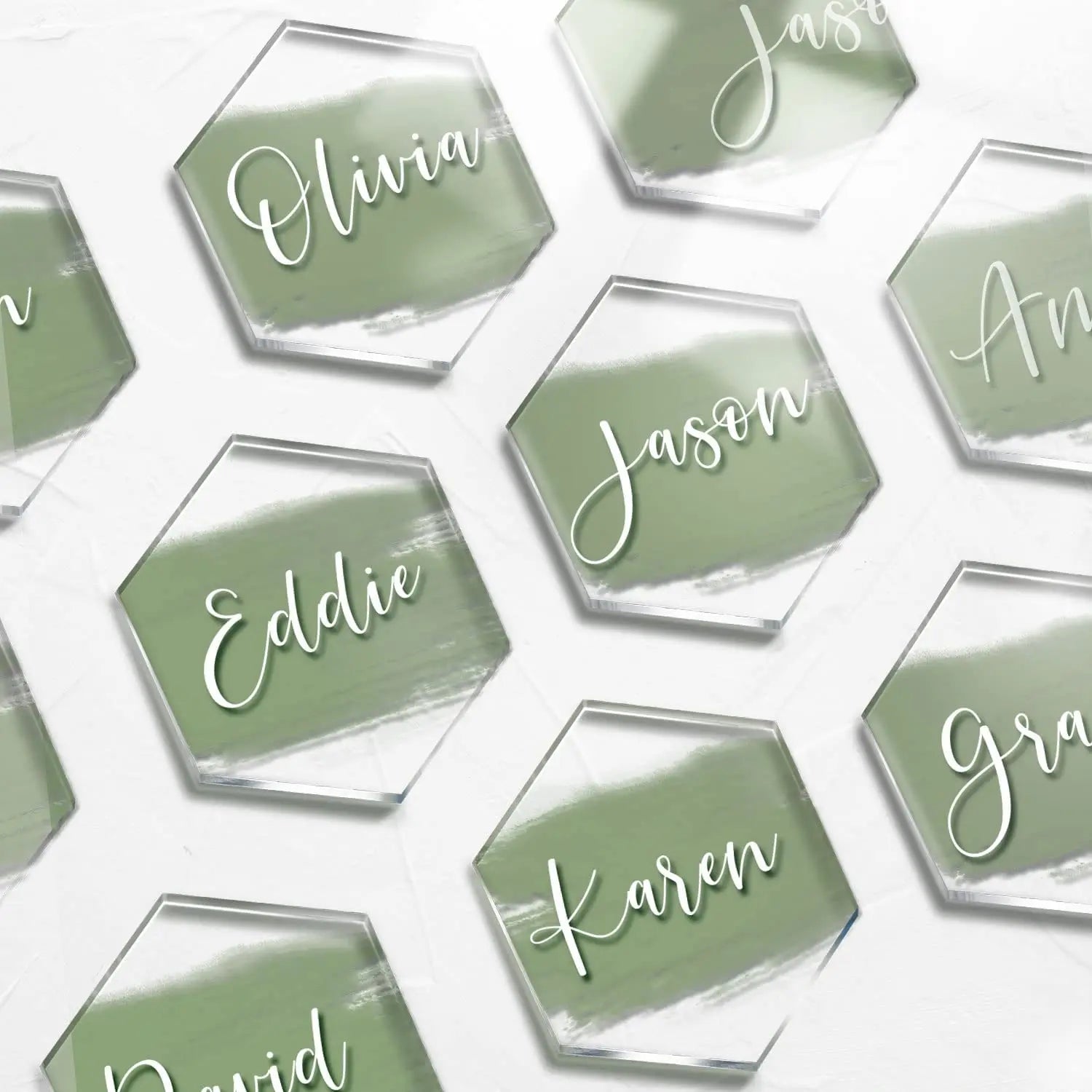 Acrylic Sheets for Laser Cutting 2mm Hexagon Blank Clear Aplace Cards & Table Numbers Acrylic Wedding Table Decor