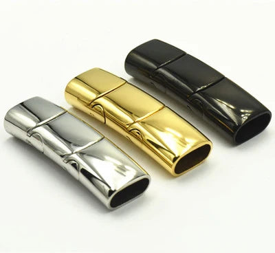 High Polish Stainless Steel Three Sections Part Adjustable Size Flat Clasp for Diy Jewelry Making