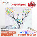 Orfon Dropshipping Colorful Dot Art Spirit Deer Portrait Paint by Numbers Kit - Vibrant Modern Deer Art for Home Decor DIY Craft
