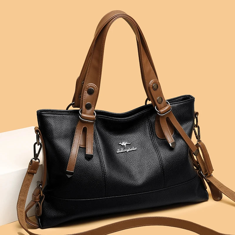 Wholesale Fashion Soft PU Luxury Designer Women's Tote Bag Ladies Shoulder Messenger Bag Large Capacity Trendy Fancy Handbag