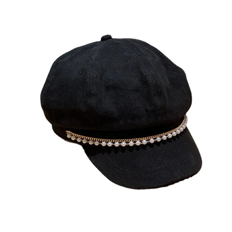 2022 New Autumn Winter Wholesale Women Lady Octagonal Beret Hat Twill Fabric Francesas Boinas Para Mujer Hombre