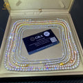 Pass Diamond Tester GRA 3MM 4MM 5MM 6.5MM Hip Hop Tennis Chain 925 Sterling Silver VVS Moissanite Tennis Link Chain Necklace
