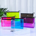 Plastic Package Storage Bag Women Clear Makeup Organizer Pouches Travel Toiletry Bags Pvc Transparent Cosmetic Zipper Pouch Bag