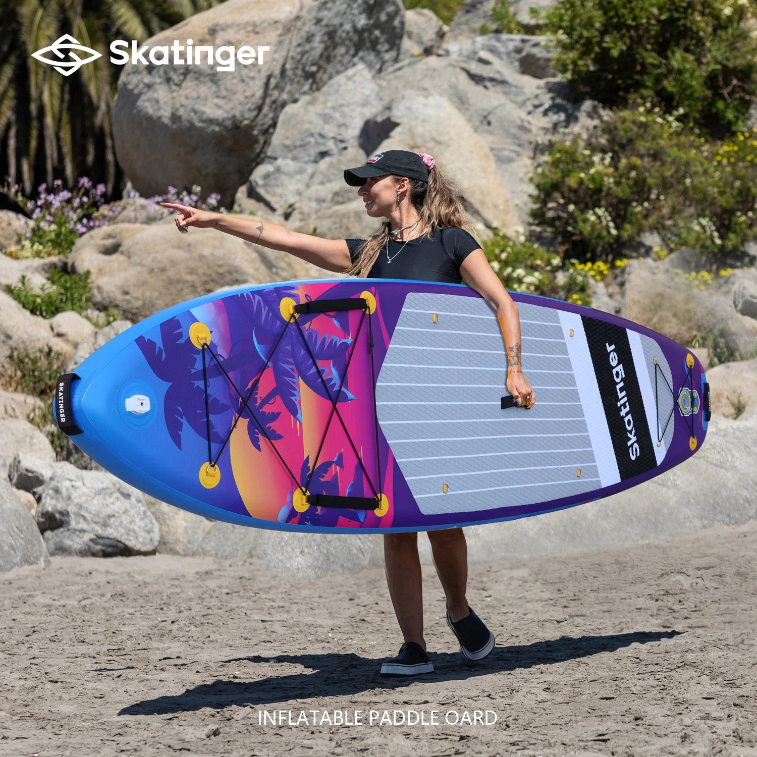 Skatinger Hot Selling Sup Bord Surfboard Inflatable Stand up Paddle Padel Board Set Inflatable PaddleBoard