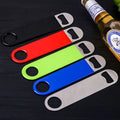 Large Size Metal Flat Beer Bottle Opener UV Printing Custom Laser Stainless Steel Blank Bar Blade Speed Opener UV Custom Laser