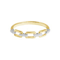 Fashion Minimalist Jewelry 18k Gold Vermeil 925 Sterling Silver Gold Plated Chain Cubic Zircon Rings