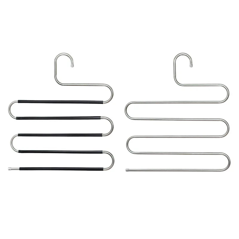 Hot Sell Stainless Steel Space Saving Storage Multi-Function S-Type Single Tier Pants Rack Hanger