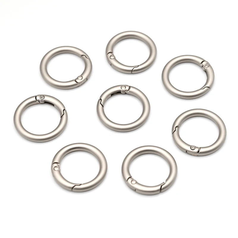 Custom Round Spring Locking Ring Clips Hook Safety Auto Gate Aluminum O Shaped Carabiner