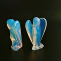 Huiying Natural Jade Stone Angel Carved 1.5 Inch Mini Opalite Crystal Angel Ornament Crafts