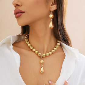 2024 New Styles Fashion Personalized Exaggerated Ball Chain Necklace for Woman