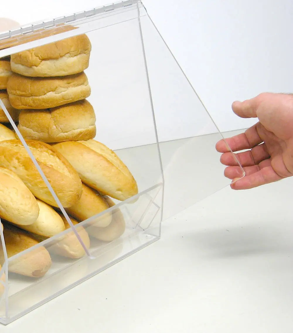 Bulk Bread Storage Display Case 3 Containers for Deli or Convenience Stores Bakery Sandwich Pastry Donut or Bagel